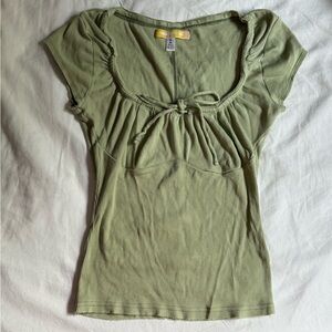 Urban Outfitters Sage/Light Green Babydoll/Peplum Top Shirt